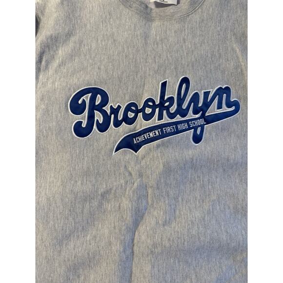 Brooklyn Sweatshirt Medium Unisex Gray Blue Trendy - Picture 2 of 4